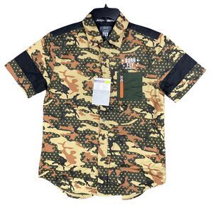 Born Fly Shirt Men Medium Camo Proto Sample urban streetwear city skater hip-hop